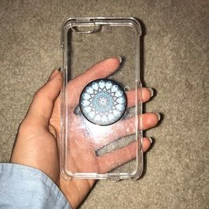 Clear iPhone Case with a Pop Socket